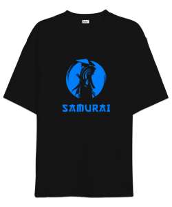 Japon Samuray Savaşçısı - Samurai v1 Siyah Oversize Unisex Tişört