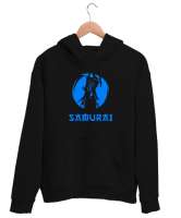 Japon Samuray Savaşçısı - Samurai v1 Siyah Unisex Kapşonlu Sweatshirt - Thumbnail