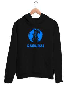 Japon Samuray Savaşçısı - Samurai v1 Siyah Unisex Kapşonlu Sweatshirt