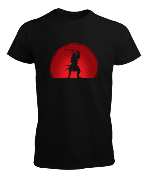 Tisho - Japon Samuray Savaşçısı - Samurai v4 Siyah Erkek Tişört