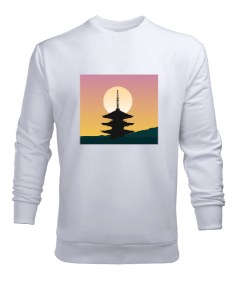 Japonya Tapınak Erkek Sweatshirt