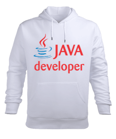 Java Tasarımlı Erkek Kapüşonlu Hoodie Sweatshirt