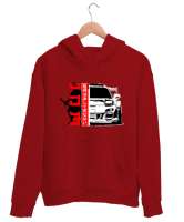 JDM Kırmızı Unisex Kapşonlu Sweatshirt - Thumbnail