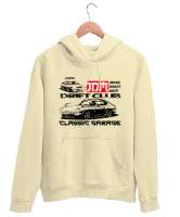 JDM Krem Unisex Kapşonlu Sweatshirt - Thumbnail