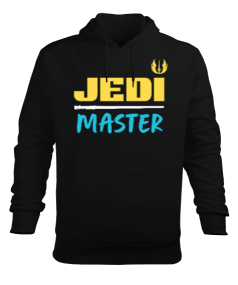 Jedi Master Siyah Erkek Kapüşonlu Hoodie Sweatshirt