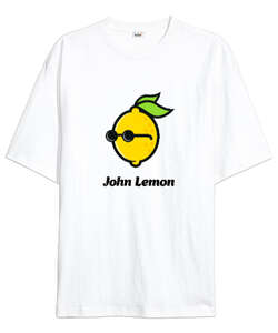 John Lemon V1 Beyaz Oversize Unisex Tişört