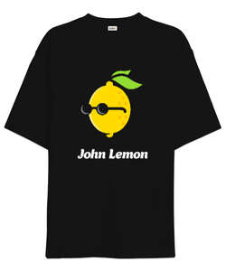 John Lemon V1 Siyah Oversize Unisex Tişört