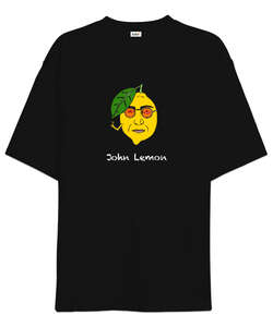 John Lemon V2 Siyah Oversize Unisex Tişört