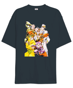 JoJos Bizarre Adventure Anime Baskılı Oversize Unisex Tişört