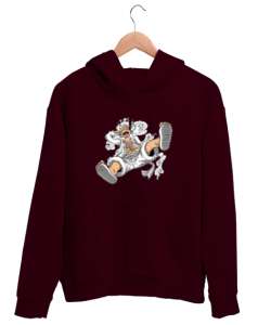 Joyboy Luffy One Piece Bordo Unisex Kapşonlu Sweatshirt