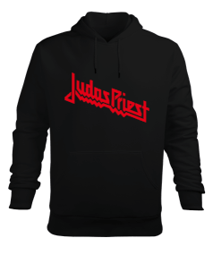 Judas Priest Tasarımı Baskılı Siyah Erkek Kapüşonlu Hoodie Sweatshirt