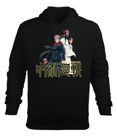 Jujutsu Kaisen Anime Tasarım Baskılı Erkek Kapüşonlu Hoodie Sweatshirt