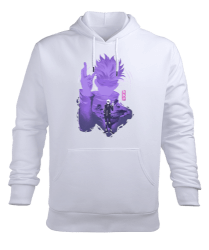 Jujutsu Kaisen GOJO SATORU Anime Tasarım Baskılı Beyaz Erkek Kapüşonlu Hoodie Sweatshirt