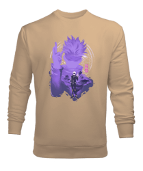 Jujutsu Kaisen GOJO SATORU Anime Tasarım Baskılı Camel Erkek Sweatshirt