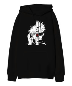 Jujutsu Kaisen GOJO SATORU Anime Tasarım Baskılı Oversize Unisex Kapüşonlu Sweatshirt