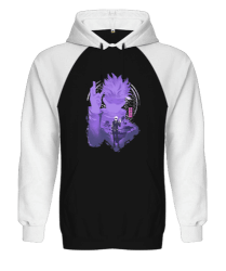 Jujutsu Kaisen GOJO SATORU Anime Tasarım Baskılı Siyah/Beyaz Orjinal Reglan Hoodie Unisex Sweatshirt