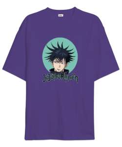 Jujutsu Kaisen Mor Oversize Unisex Tişört