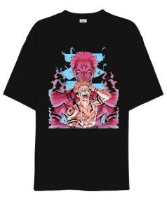 Jujutsu Kaisen Yuji Itadori Anime Tasarım Baskılı Oversize Unisex Tişört