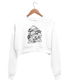 Junk food Kadın Crop Sweatshirt