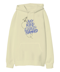 Just Forward Oversize Unisex Kapüşonlu Sweatshirt