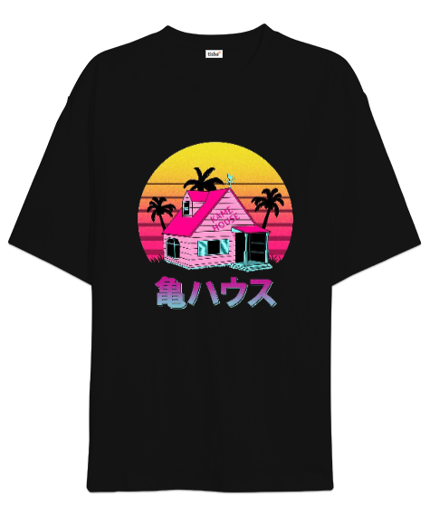 Tisho - Ka Me House Siyah Oversize Unisex Tişört