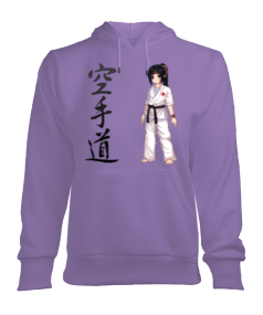 KADIN KARATECİ JAPONCA YAZILI SWEATSHIRT Kadın Kapşonlu Hoodie Sweatshirt