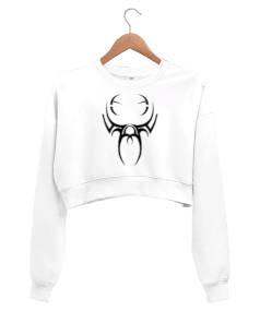 Kadın Medusa Temalı Kadın Crop Sweatshirt