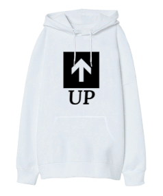 Kadin oversize UP sweatshirt Oversize Unisex Kapüşonlu Sweatshirt