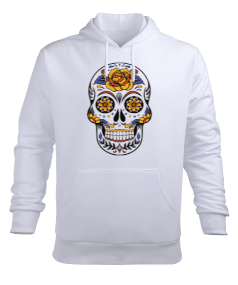 Kafatası görselli sweatshirt Erkek Kapüşonlu Hoodie Sweatshirt