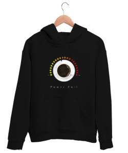 Kahve İle Enerji Tam - Power Siyah Unisex Kapşonlu Sweatshirt