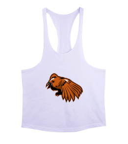 Kahverengi uçuşa hazır kuş fitness Erkek Tank Top Atlet