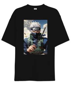 Kakashi Hatake Siyah Oversize Unisex Tişört