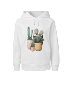 Kaktüs desenli Çocuk Unisex Hoodie Kapüşonlu