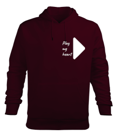 Kalbimi oynat Erkek Kapüşonlu Hoodie Sweatshirt