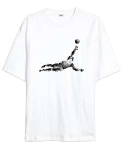 Kaleci - Futbol Beyaz Oversize Unisex Tişört