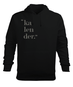 Kalender Erkek Kapüşonlu Hoodie Sweatshirt