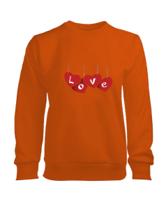 kalpli love yazılı kadın sweat Kadın Sweatshirt