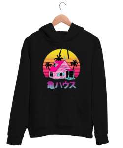 Kame House Siyah Unisex Kapşonlu Sweatshirt