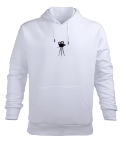 Kamera Baskılı Erkek Kapüşonlu Hoodie Sweatshirt