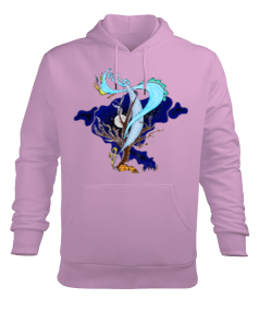 Kamp Ateşi - Erkek Kapüşonlu Hoodie Sweatshirt - Pembe Erkek Kapüşonlu Hoodie Sweatshirt