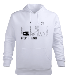 Kamp - Outdoor Karavan Keep it Simple Erkek Kapüşonlu Hoodie Sweatshirt