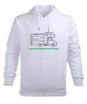 Kamp yapmak Beyaz Erkek Kapüşonlu Hoodie Sweatshirt