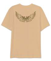 Kanatlar - Wings - Sırt Baskılı Camel Oversize Unisex Tişört - Thumbnail