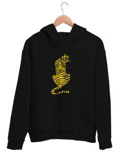 Kaplan Siyah Unisex Kapşonlu Sweatshirt