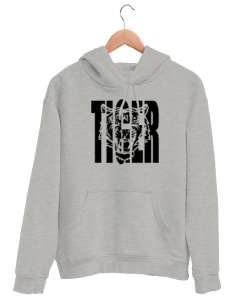 Kaplan - Tiger Gri Unisex Kapşonlu Sweatshirt