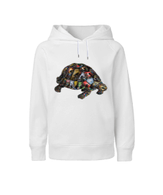 Kaplumbağa sanat unisex Çocuk Unisex Hoodie Kapüşonlu