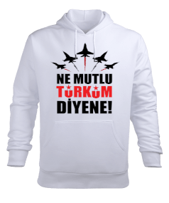 KAPŞONLU NE MUTLU TÜRKÜM DİYENE SWEATSHİRT Erkek Kapüşonlu Hoodie Sweatshirt