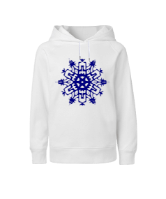 Kar Tanesi Baskılı Çocuk Unisex Hoodie Kapüşonlu