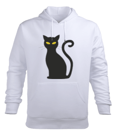 KARA KEDİ Erkek Kapüşonlu Hoodie Sweatshirt