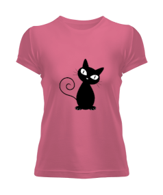 Kara kedi Kadın Tişört